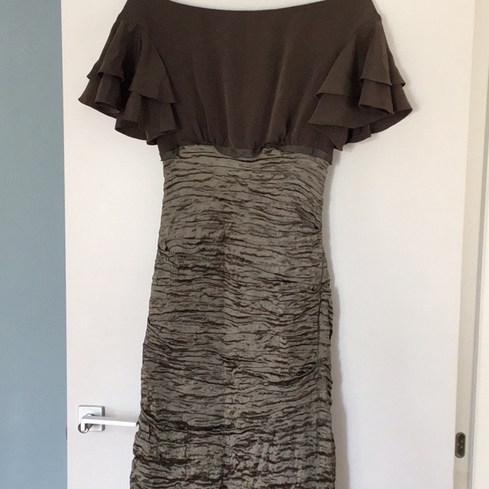 Nicole Miller Peplum Ruched  PROM Gown